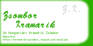 zsombor kramarik business card